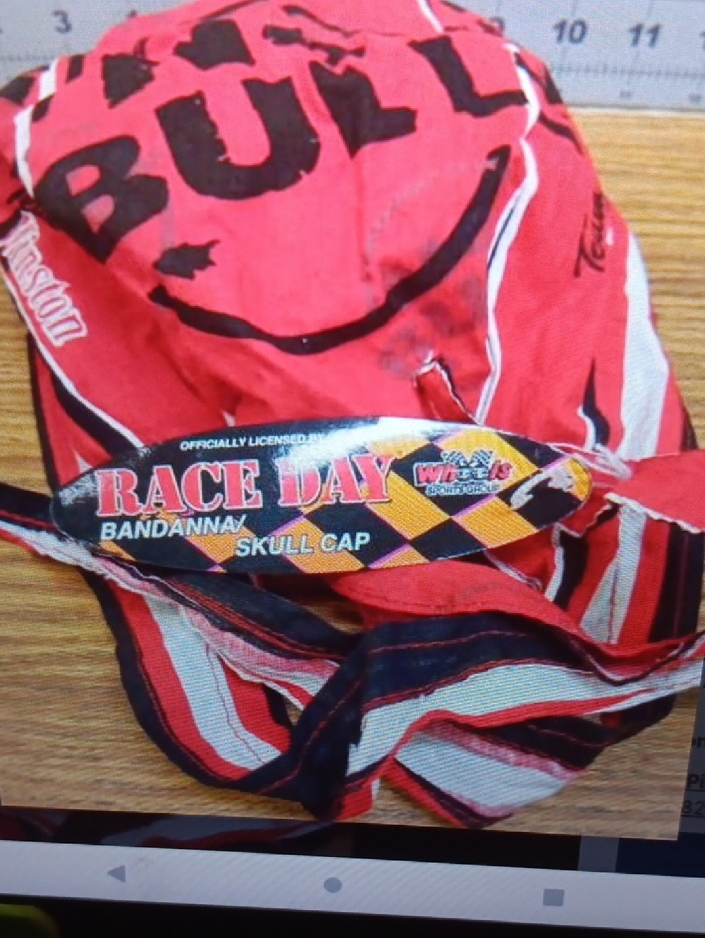 Race Day Red Skull Cap Bandanna - Unbranded